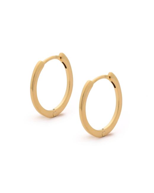 Nellou Jewellery Metallic Nell Hoop Earrings Plated Sterling Large
