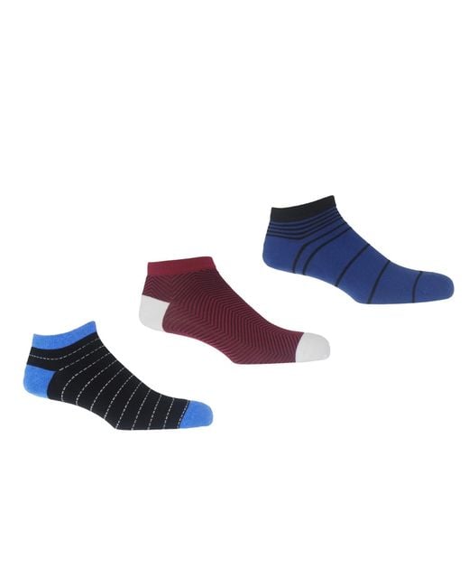Peper Harow - Made in England Blue Trainer Socks Bundle for men