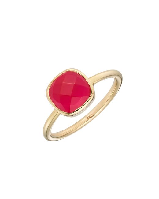 Auree Jewellery Pink Mondello Fuchsia Chalcedony Vermeil Ring