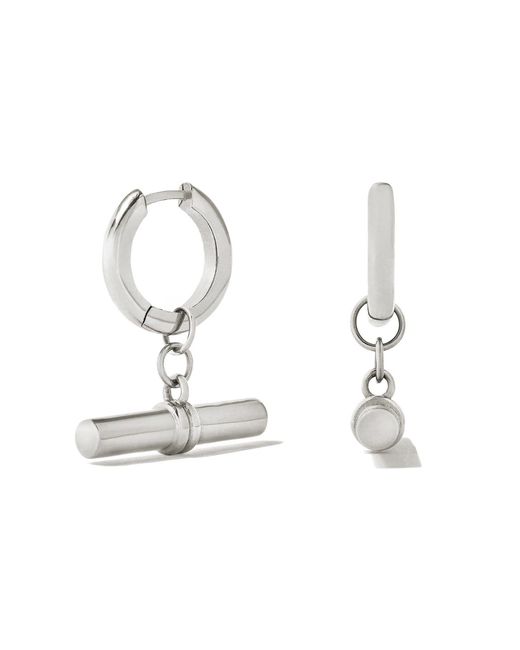 Bermuda Watch Company Metallic Maivelle Madison T-Bar Huggie Hoops