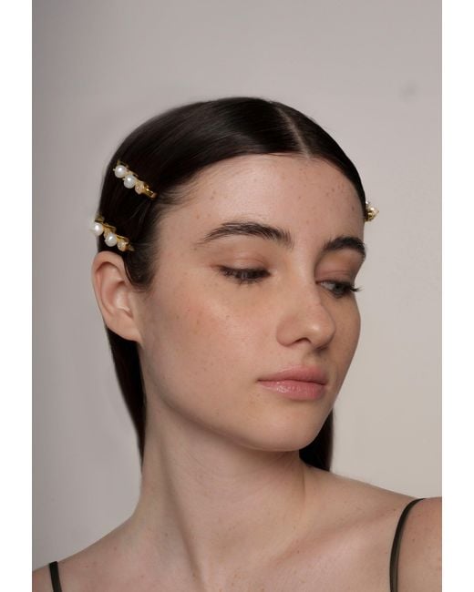 Lavani Jewels Metallic Galatea Hairpin With Moonstone