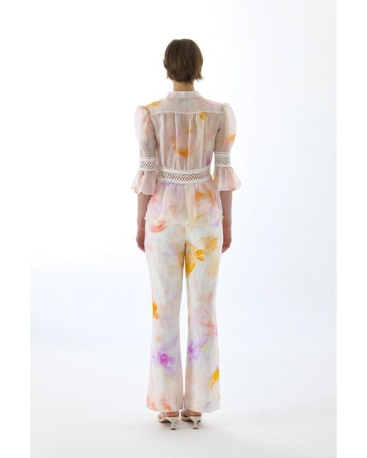 We Are Kindred Pink Josephine Silk Peplum Blouse