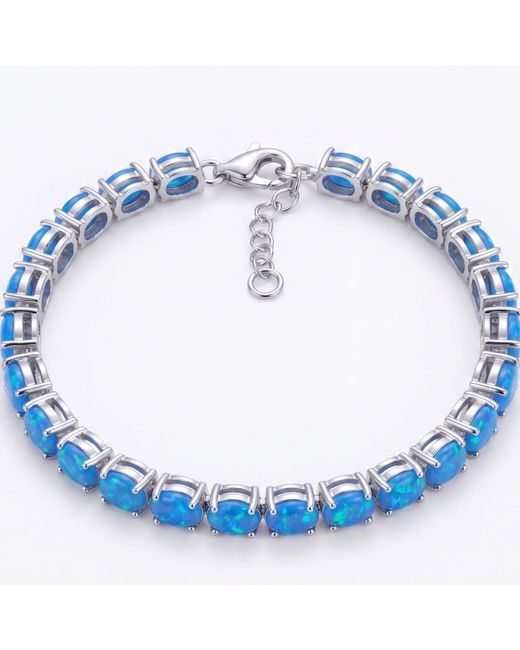 Latelita London Blue Opal Tennis Bracelet