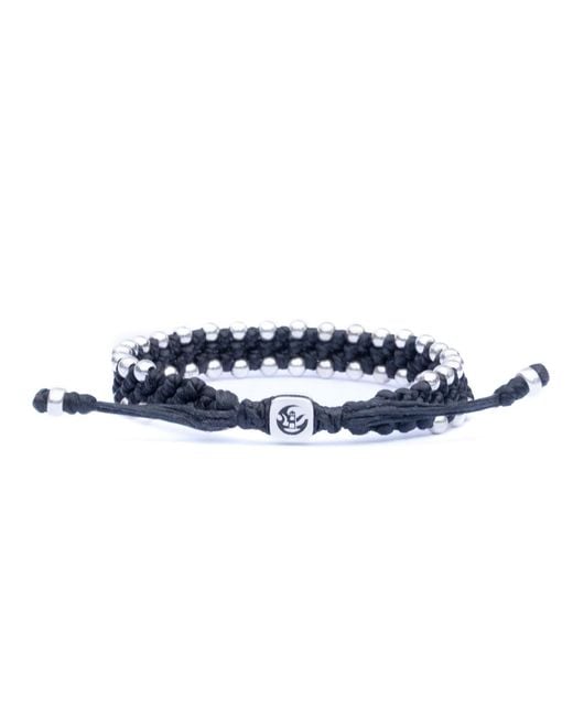 Harbour Uk Black Chunky Connection Rope Bracelet for men