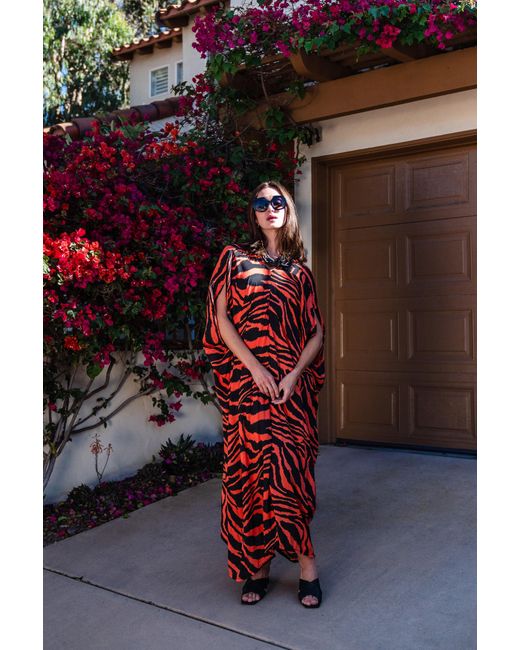 Jennafer Grace Red Tigress Caftan
