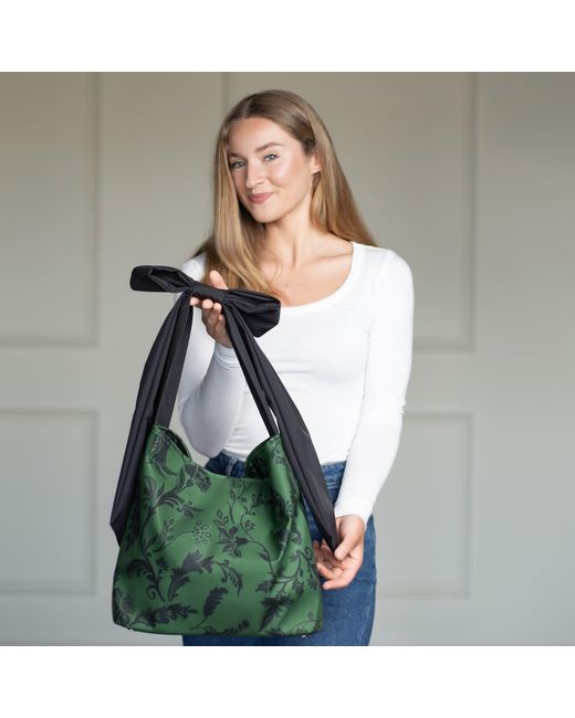 RainSisters Green Secret Forest Bow Tote Bag