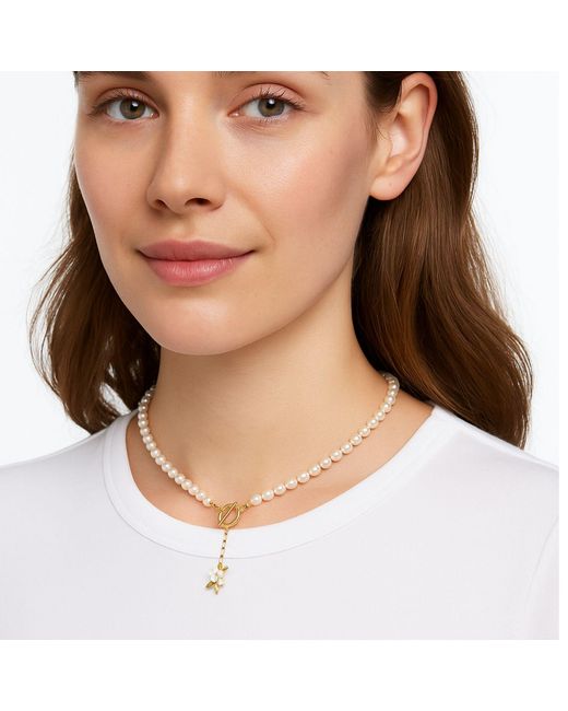 My Little Nature Metallic Freshwater Pearls Necklace