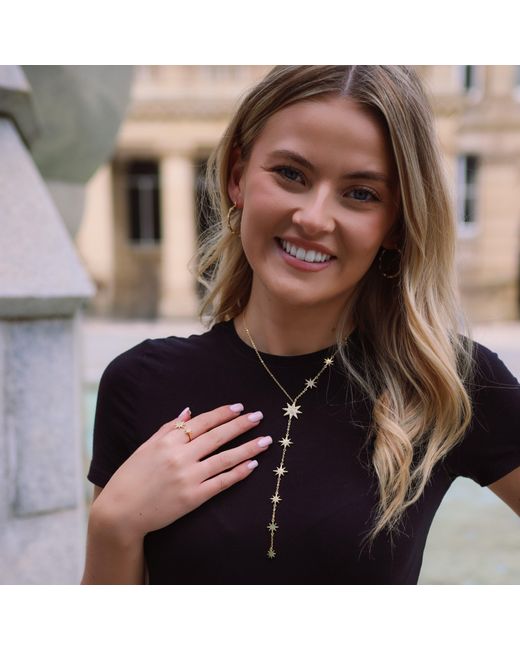 Luna Charles Metallic Astrid Double Star Ring