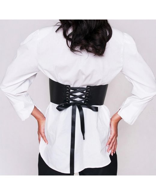 Haute Cuir Black Overbust Leather Corset