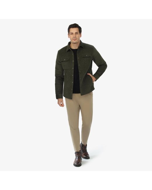 Vustra Gray Everglade Quilted Overshirt for men