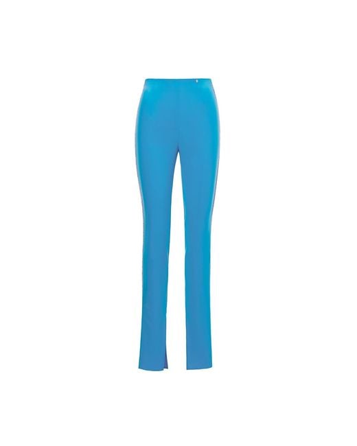 Nissa Blue Embellished High-Waisted Pants