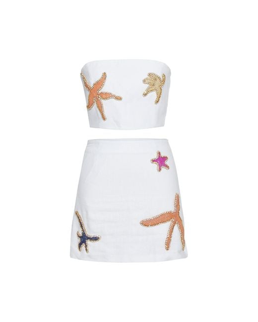 By Felizia White Scylla Embellished Co-Ord Set