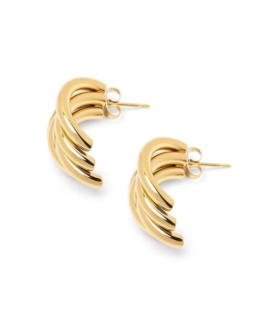 Nialaya Metallic Bold Layered Hoops