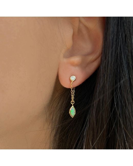 KAMARIA Metallic Full Swing Opal Earrings