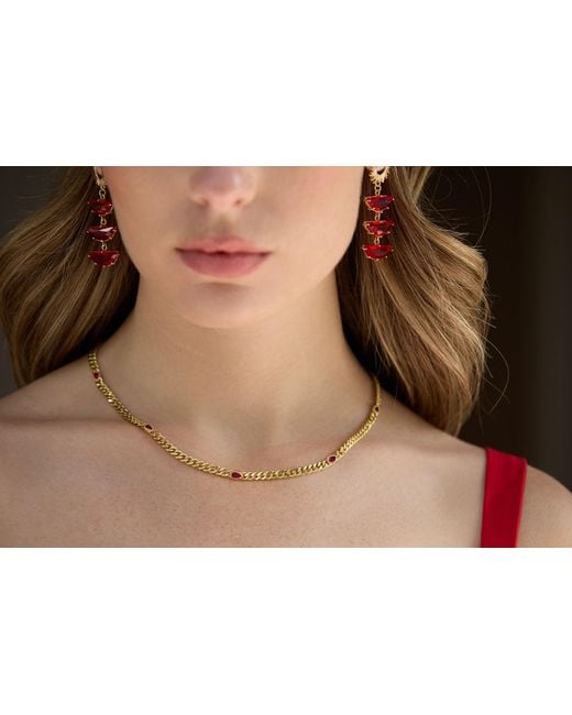 Adriana Pappas Designs Red Ruby Supernova Earrings