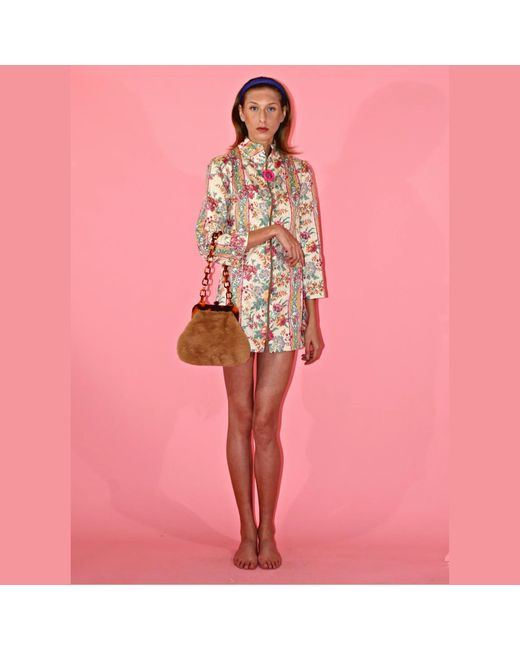 Couture to Your Door Pink Mini Mod Japanese Style Dress