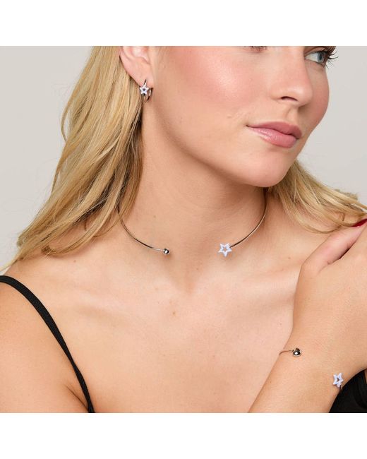 Dolcetto Designs Metallic Cometa Enamel Star Choker