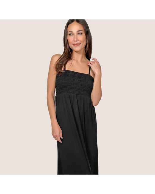 JJwinks Blue Bra-Free Smocked Modal Maxi Dress
