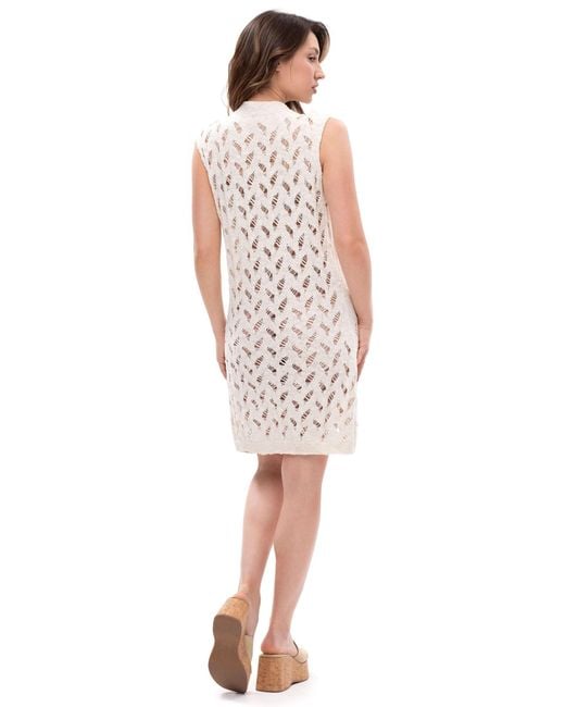Maison Bogomil Natural Soft Rupture – Linen-Blend Knit Tunic Dress