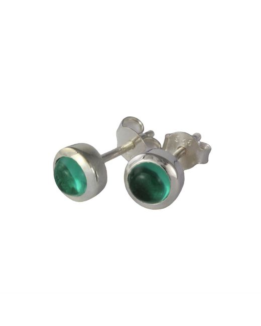 The Jewellery Store London Green May Birthstone Earring Studs – Emerald Gemstone