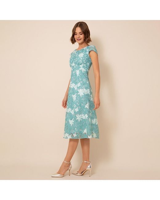 Alie Street London Blue Charlotte Lace Dress Antique Aqua