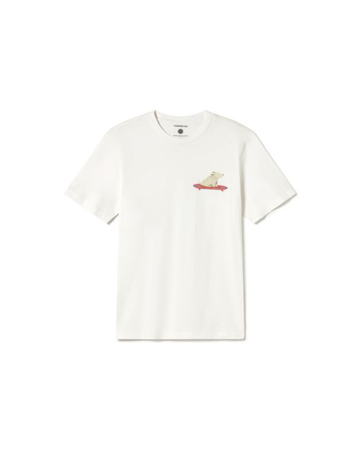 Thinking Mu White Skater Dog Zach T-Shirt for men
