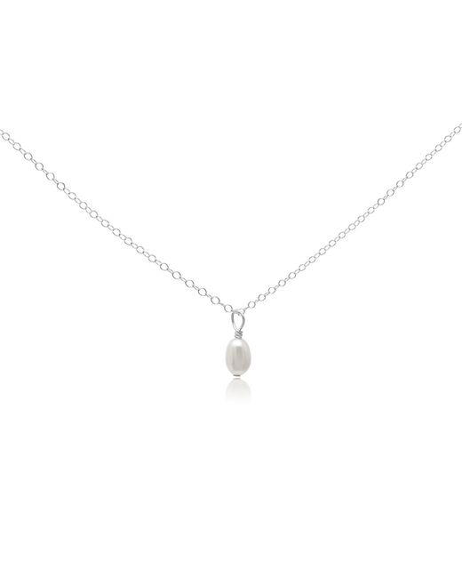 Kiri & Belle Metallic Mini Florence Small Pearl Pendant Sterling Necklace