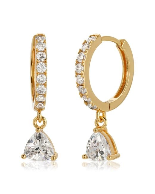 Leeada Jewelry Metallic Lucy Huggie Hoops