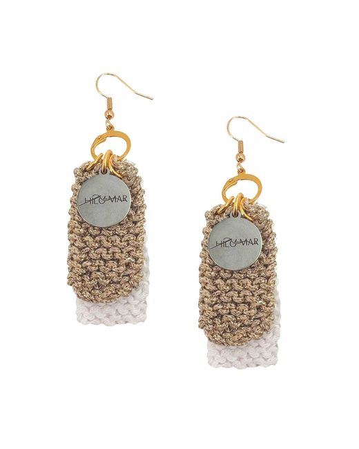 Hilo De Mar Metallic Handmade Earrings