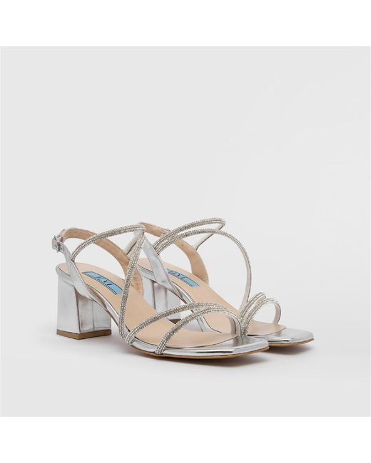 Ilvi White Nica Leather Heeled Sandal