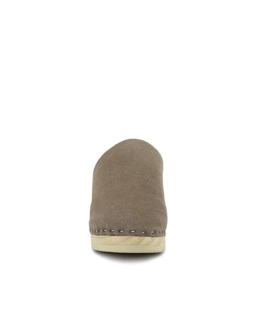 Rag & Co Natural Darcie Suede Clogs