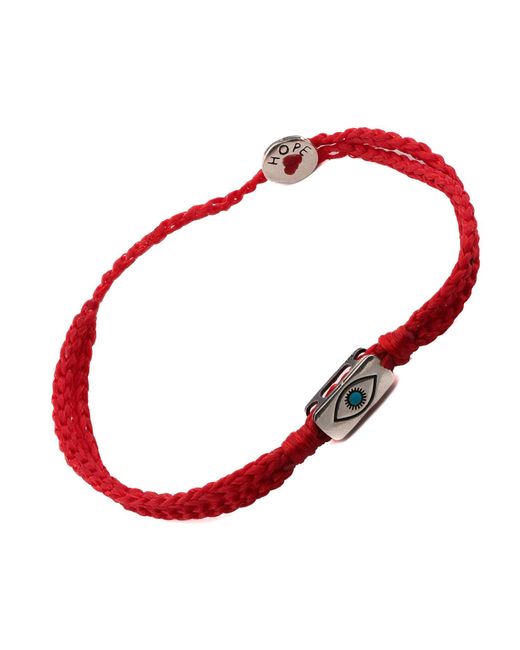 Ebru Jewelry Brown Sterling Evil Eye Charm Rope Hope Bracelet for men