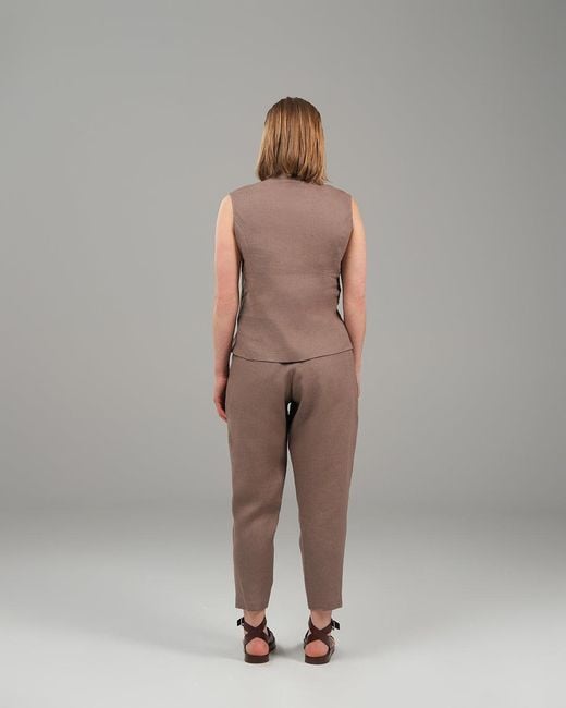 Lumina Eligma Pink The Isla Linen Vest Ensemble