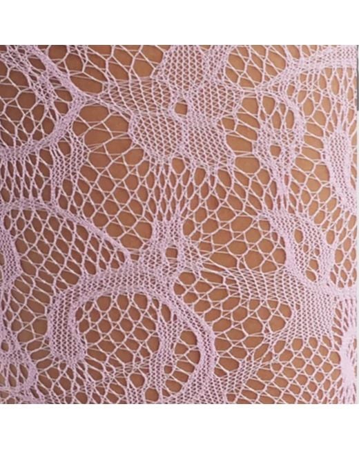 HIGH HEEL JUNGLE by KATHRYN EISMAN Pink Rosa Lace Tights