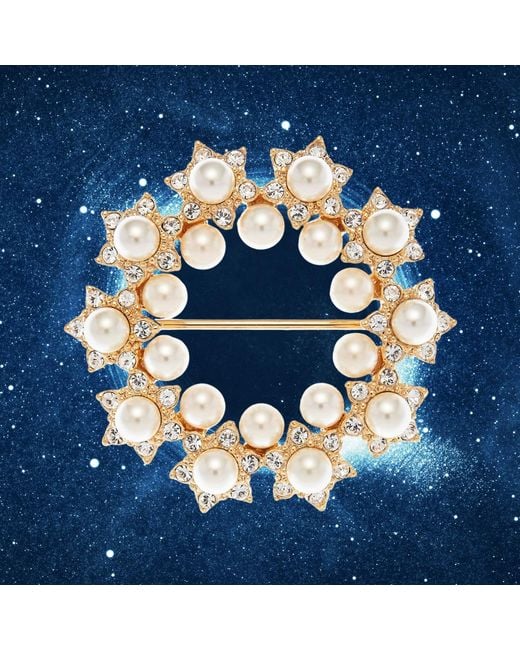 Grosse Metallic Pearl & Crystal Statement Brooch, Series Trésor