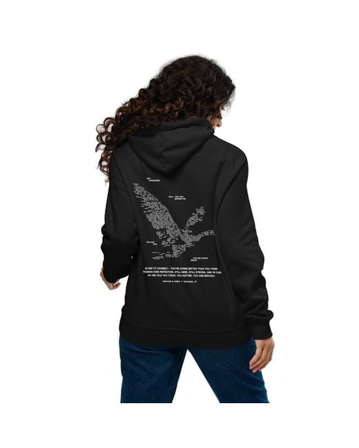 Anchor and Crew Black Seven You Are Enough X Mental Health Editions Organic Cotton Hoodie