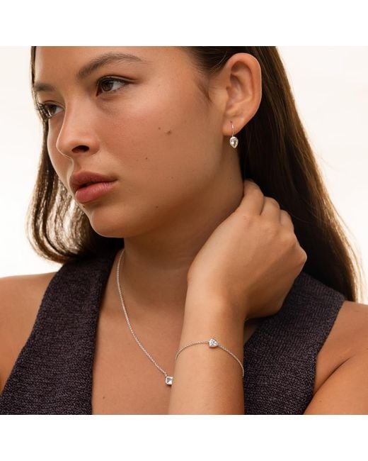 Dower & Hall White Pear Topaz Earrings