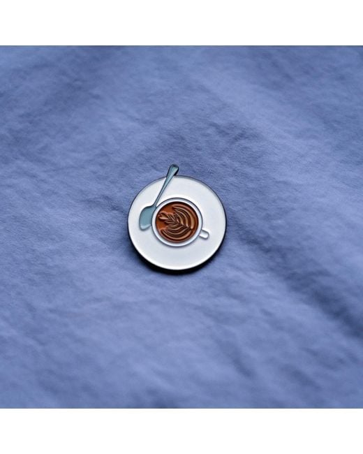 Make Heads Turn Metallic Enamel Pin Cup Of Coffee