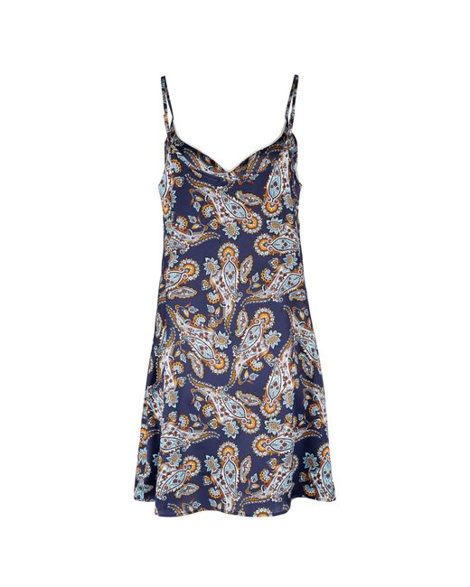 Oh!Zuza Blue Neutrals Silk Slip & Robe Set