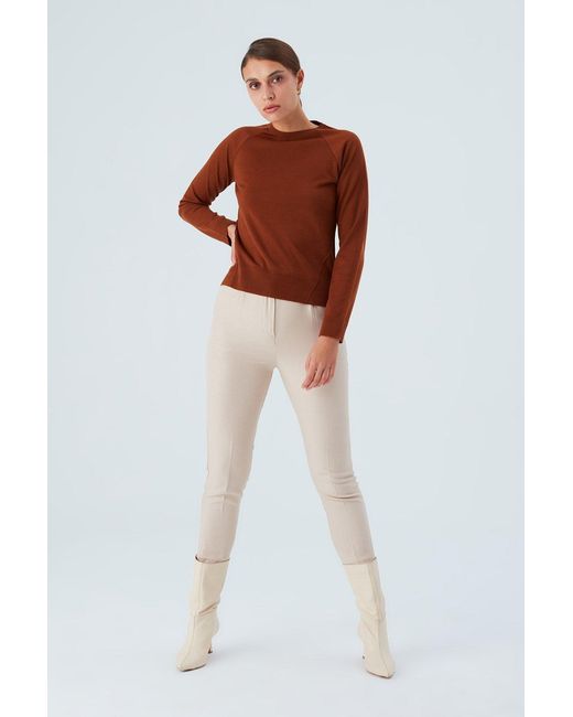 Peraluna Red Valeria Fine Turtleneck Pullover