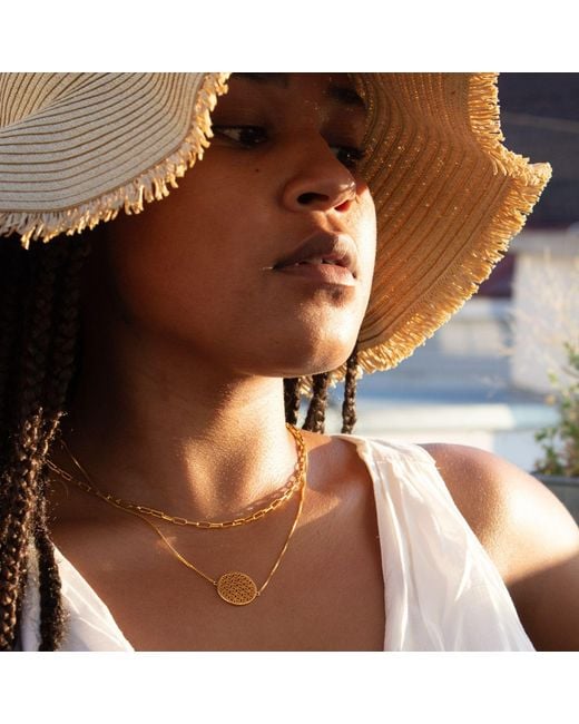 Seven Saints Metallic Paperclip Chain Necklace, Over Sterling