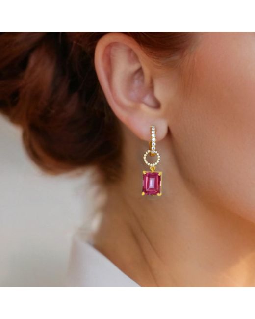GEM BAZAAR Metallic Olanty Topaz Drops
