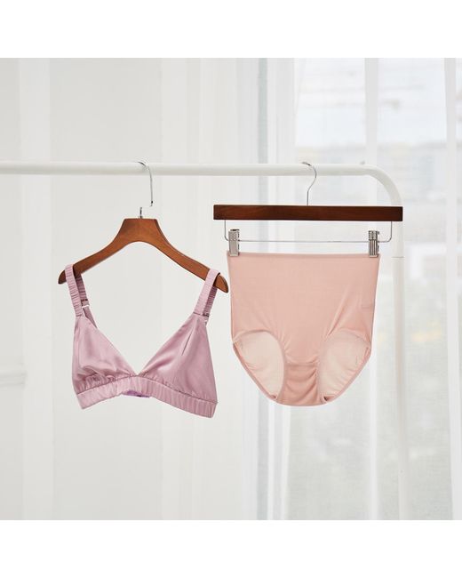 Soft Strokes Silk Natural Set Of Two Knitted Silk Mid Rise French Cut Pantie Shimmer Collection