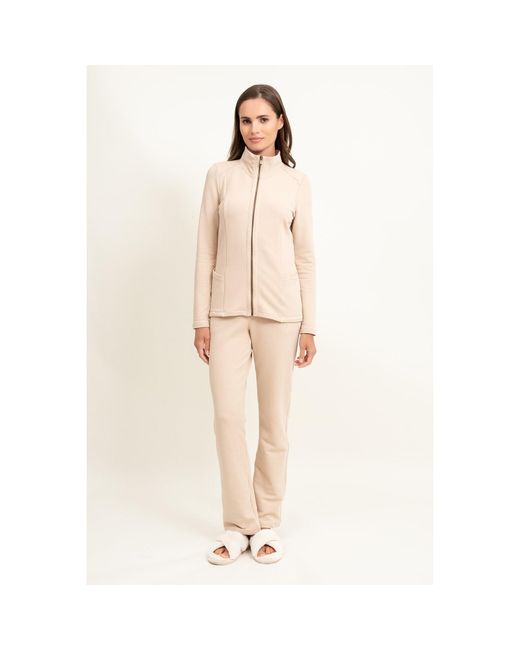 Oh!Zuza Pink Neutrals Zip-Up Funnel Neck Sweatshirt