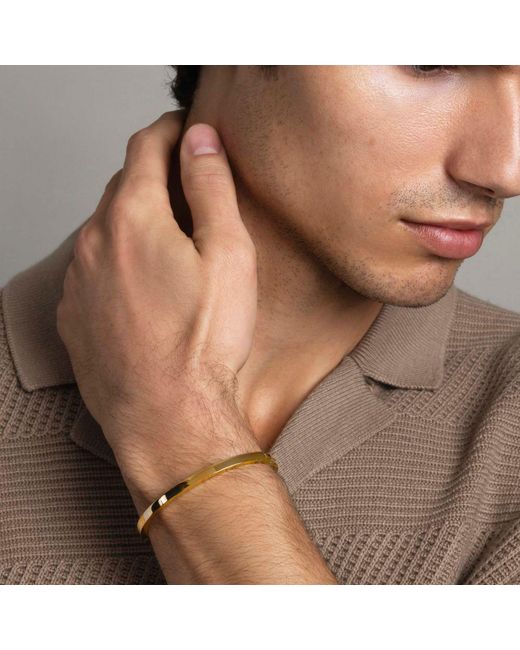 Nialaya Metallic Simplicity Bangle for men
