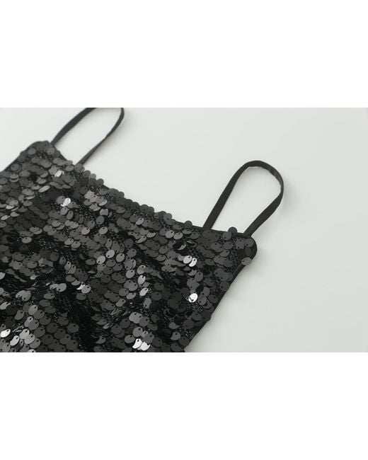 Aisl Black Sequin Mini Dress