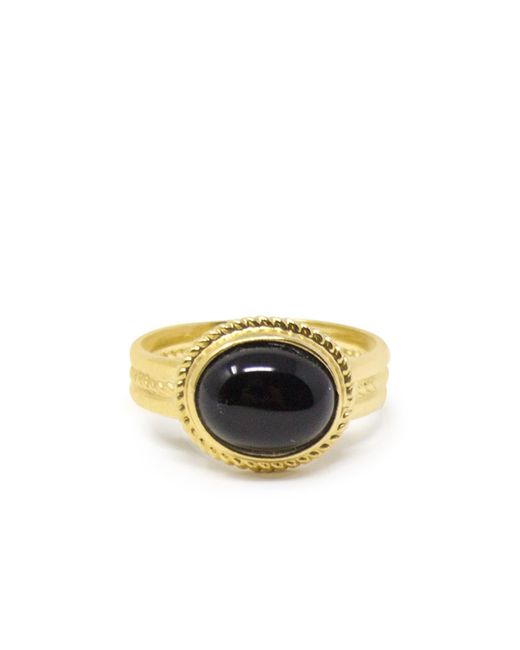 Vintouch Italy Multicolor Fascetta Gold-plated Onyx Ring