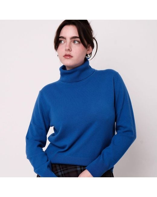 Porridge Knitwear Blue Cashmere Anne Poloneck