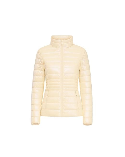 Tantra Spain Sl Natural Basic Metallic Anorak With Zipper Closure And Mandarin Collar, Ecru