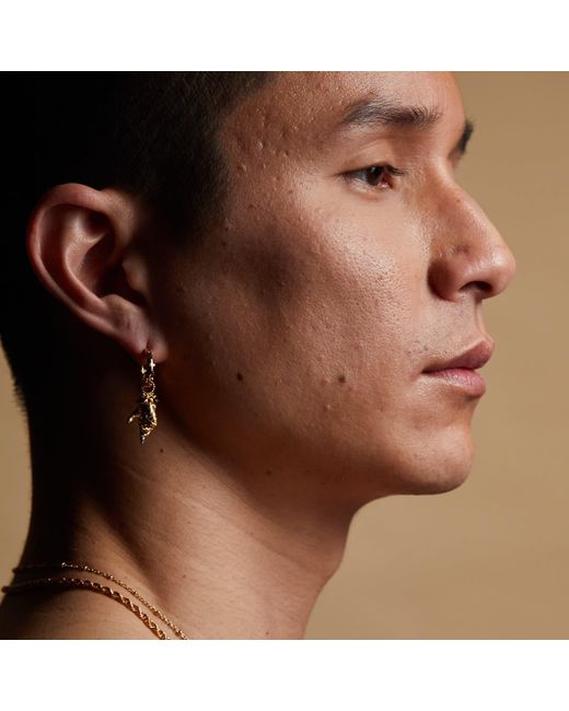 Kasun Metallic Hand Of The Protector Earrings for men